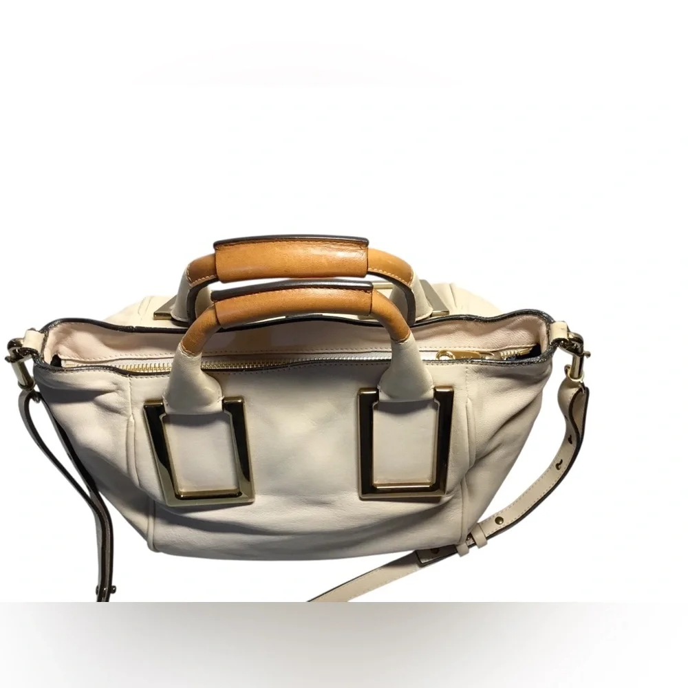 Authentic Chloe Convertible Cream Leather Bag